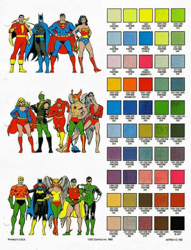 dc character color palette